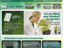 Tablet Screenshot of biochambers.com